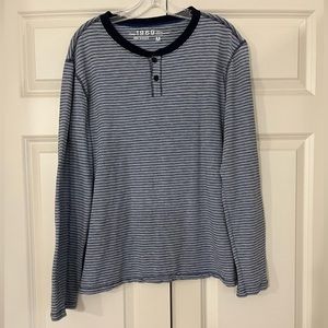 Men’s Gap Long Sleeve Striped Tee, Size Medium